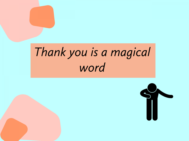 Thank you is a logical word