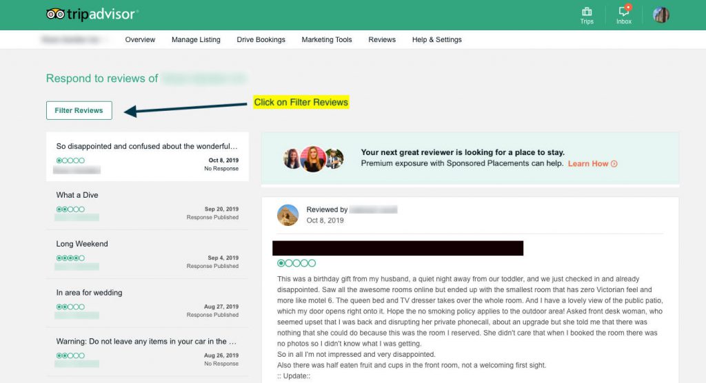 Tripadvisor Review Response Step 4
