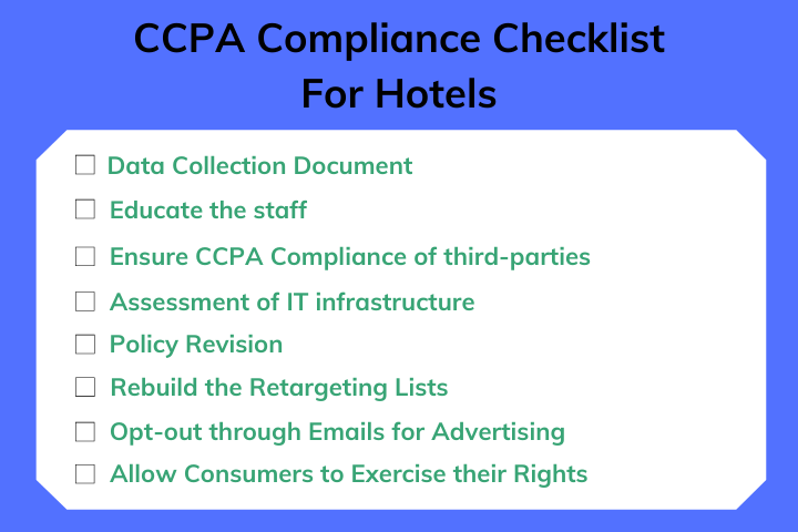 Hotel CCPA Compliance Checklist