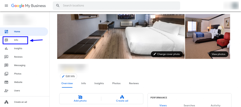 Add Hotel Website on GMB Step 2