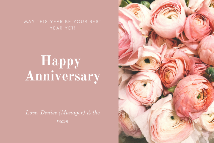 Anniversary Message