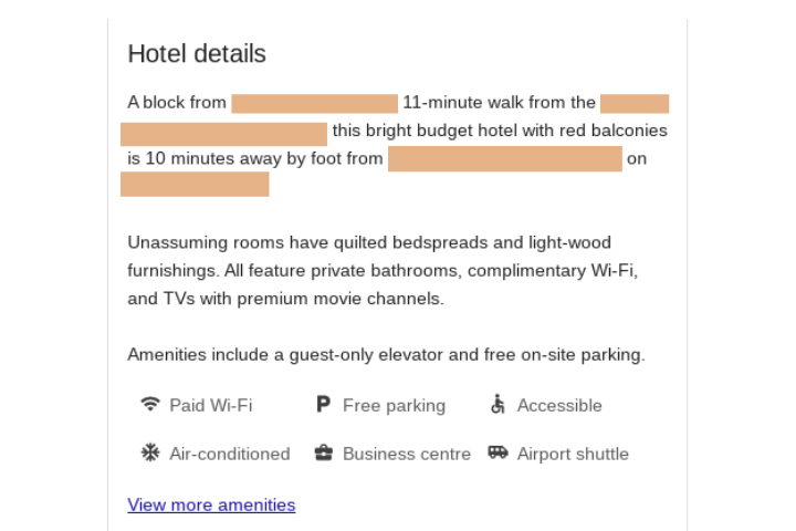 Google My Business For Hotels Description