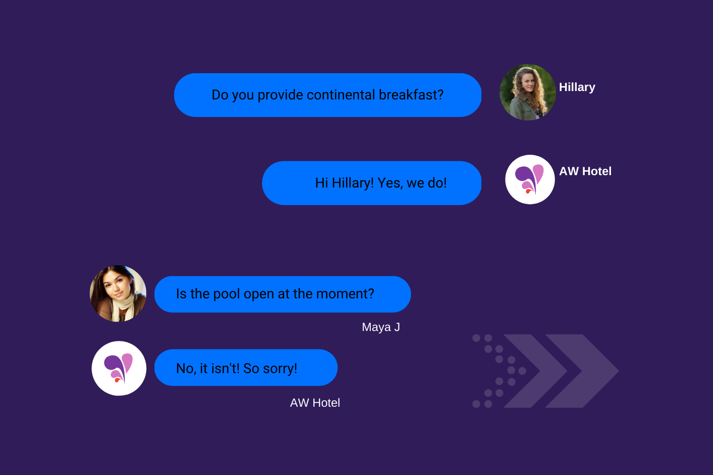 hotel's online reputation depends on quick replies to guests' queries